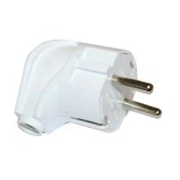 Вилка 2Р+Е угловая бел. 16А Makel