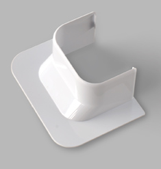 Прямой ввод в стену для РКК 60х60 (белый) (упак. 6 шт)